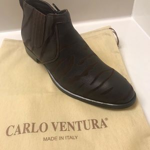 Carlo Ventura men’s ankle boots in leather. New & made in Italy.